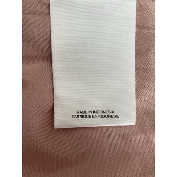 Express Tiered Ruffle Dress S Pink Smocked Empire Waist Halter Fairy Soft Pastel - Picture 8 of 10